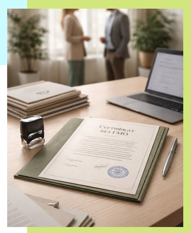 Сертификат без ГМО в Старом Осколе от 7588 р. оформить срочно Алешин-Срк