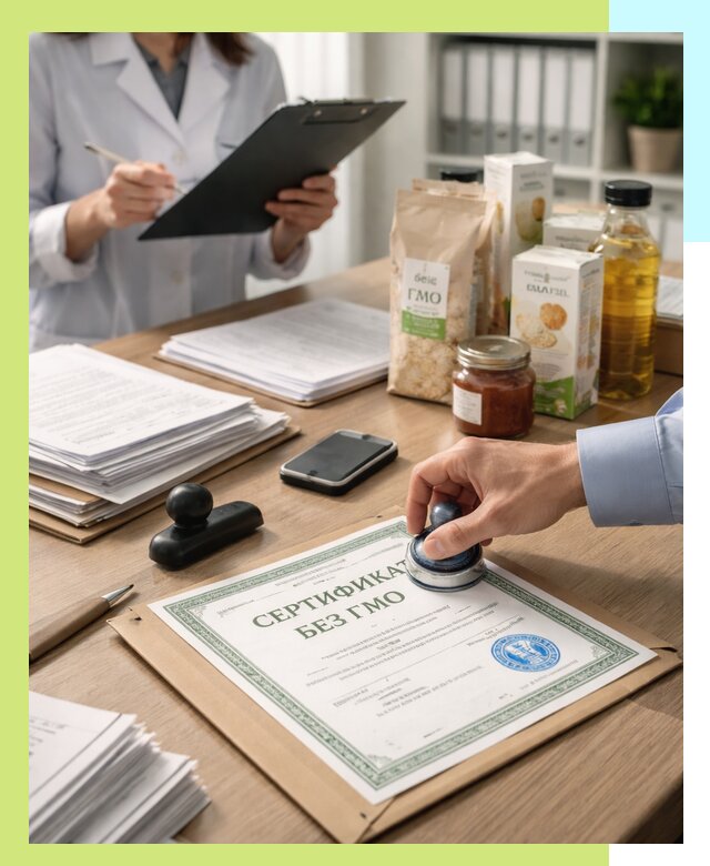 Получение сертификата Без ГМО для продукции в Старом Осколе